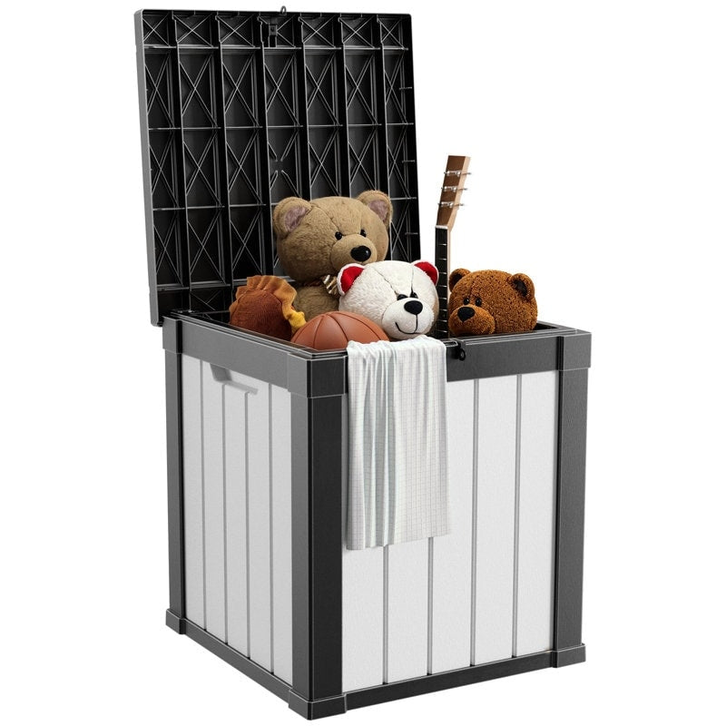 Coffre de rangement extérieur en résine avec serrure