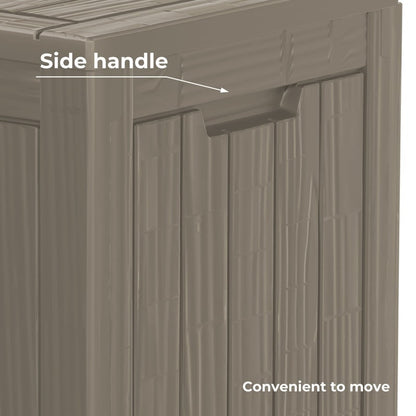 Coffre de rangement extérieur en résine avec serrure