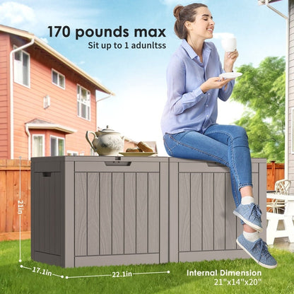 Coffre de rangement extérieur en résine avec serrure