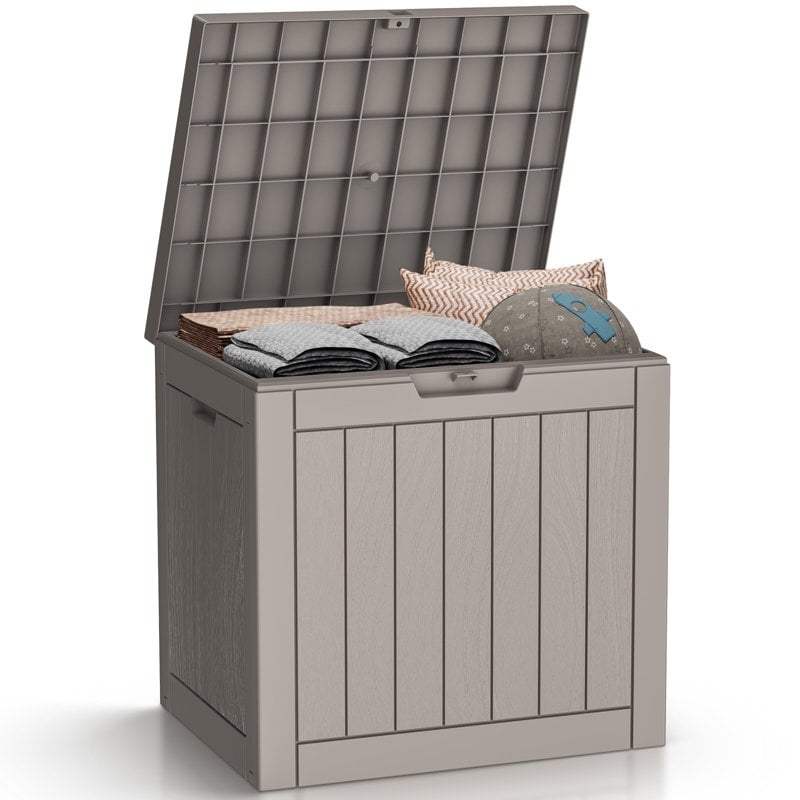 Coffre de rangement extérieur en résine avec serrure