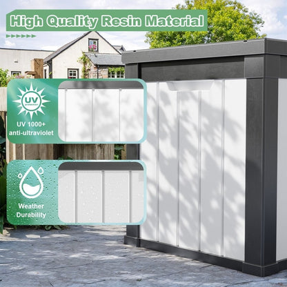 Coffre de rangement extérieur en résine avec serrure