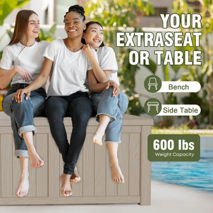 Coffre de rangement extérieur en résine avec serrure