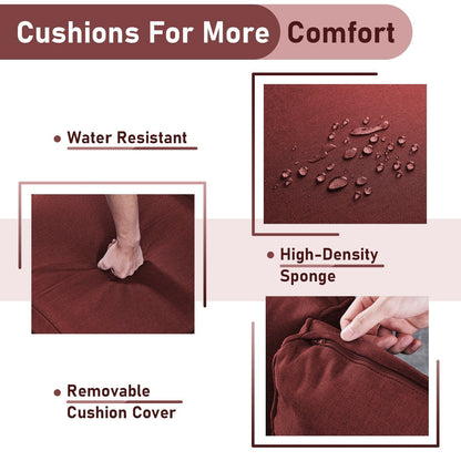 Chaises longues à bascule d'extérieur en osier Gymojoy avec base pivotante (lot de 2)