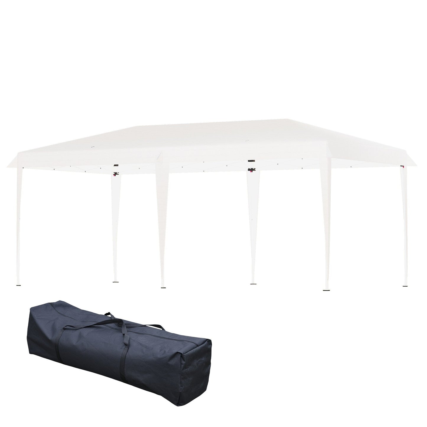 Auvent pop-up robuste Outsunny avec cadre robuste, toit anti-UV et sac de transport pour terrasse, jardin, plage et arrière-cour