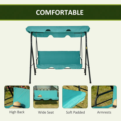 Balançoire de porche Outsunny pour 3 personnes