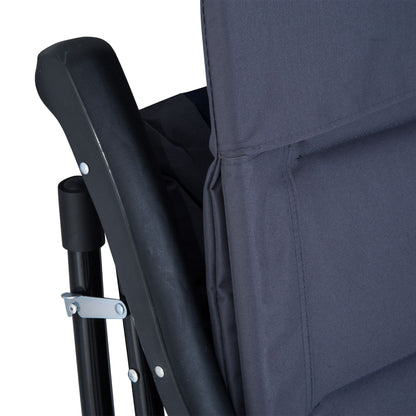 Ensemble de chaises à bascule pliantes Outsunny avec siège et dossier rembourrés et oreiller