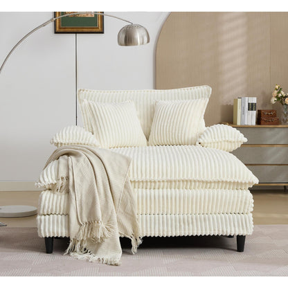 Canapé-lit surdimensionné en velours côtelé moelleux et réglable