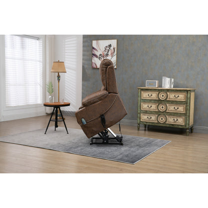 Fauteuil inclinable électrique surdimensionné en cuir PU avec fonction massage, chauffage lombaire, porte-gobelet et inclinaison à 180°