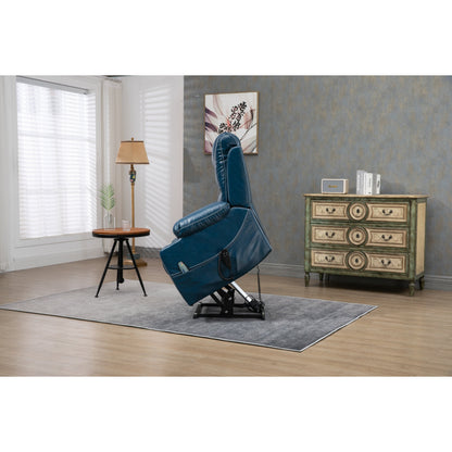 Fauteuil inclinable électrique surdimensionné en cuir PU avec fonction massage, chauffage lombaire, porte-gobelet et inclinaison à 180°