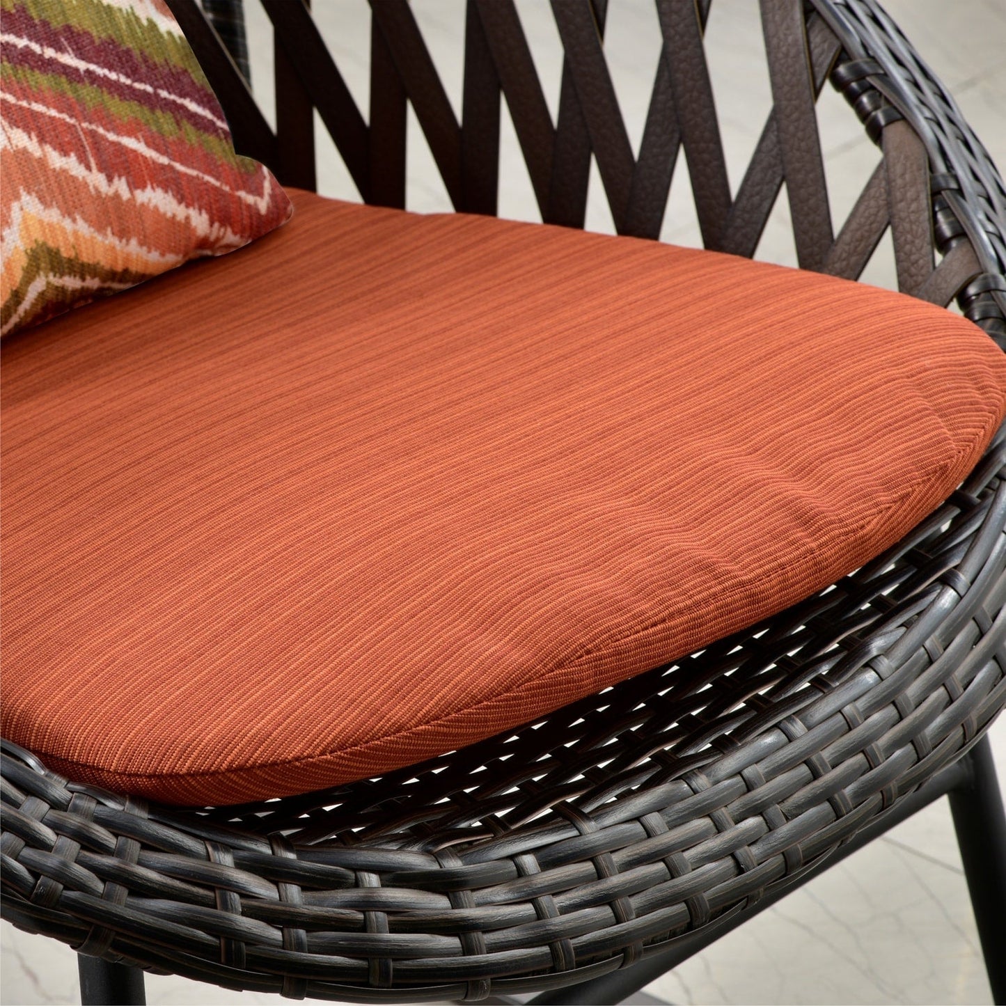 Ensemble bistrot OVIOS 3 pièces avec chaises à bascule et table basse en verre