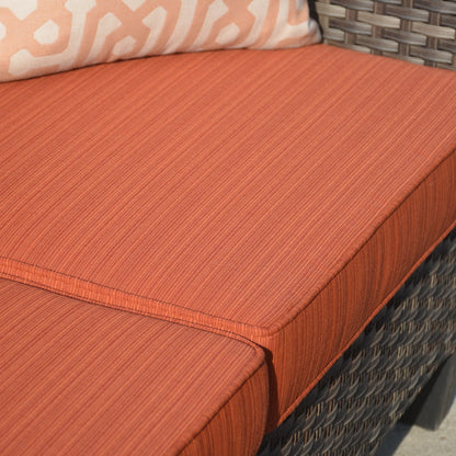 Ensemble de 5 sièges de jardin en osier à dossier haut OVIOS