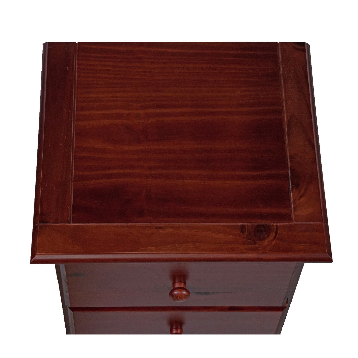 Table de chevet 3 tiroirs 100 % bois massif avec boutons en métal ou en bois de Palace Imports