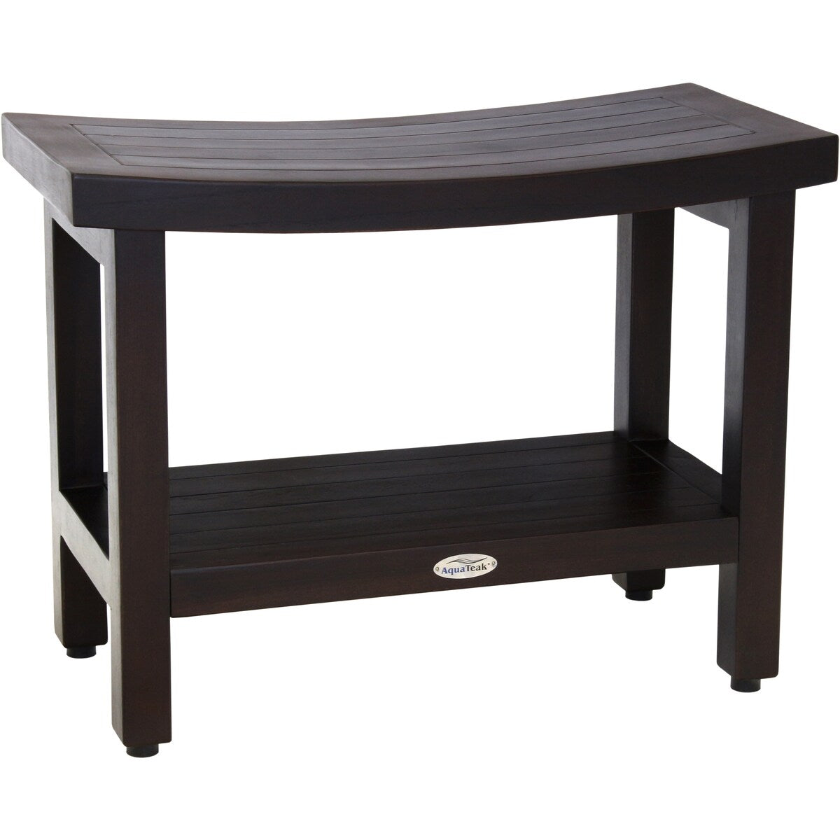 Banc de douche en teck Sumba breveté avec étagère