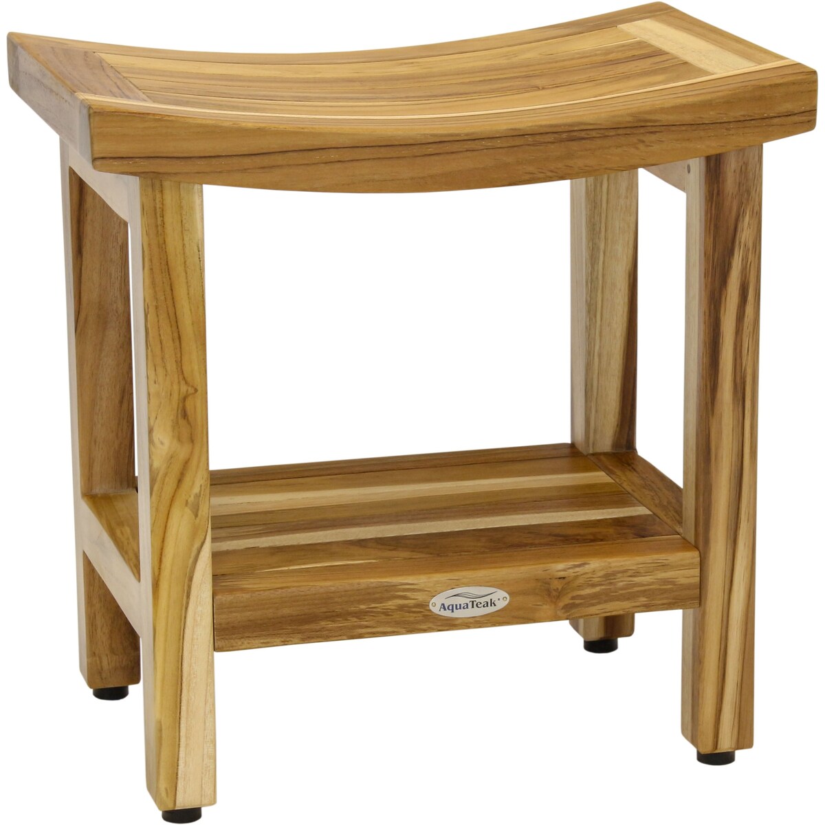 Banc de douche en teck Sumba breveté avec étagère