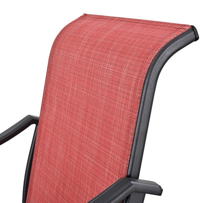 Chaise de bar pivotante à dossier haut en métal pour extérieur Patio Festival (lot de 2)