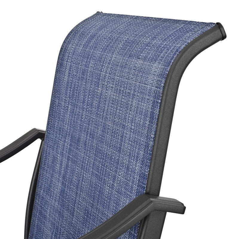 Chaise de bar pivotante à dossier haut en métal pour extérieur Patio Festival (lot de 2)