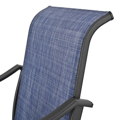 Chaise de bar pivotante à dossier haut en métal pour extérieur Patio Festival (lot de 2)