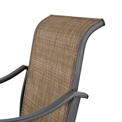 Chaise de bar pivotante à dossier haut en métal pour extérieur Patio Festival (lot de 2)