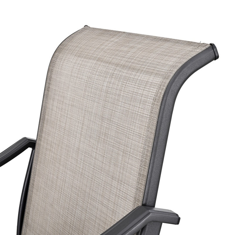 Chaise de bar pivotante à dossier haut en métal pour extérieur Patio Festival (lot de 2)