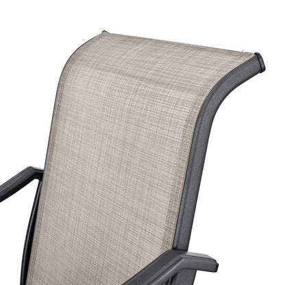 Chaise de bar pivotante à dossier haut en métal pour extérieur Patio Festival (lot de 2)