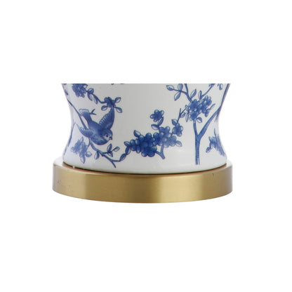 Lampe de table LED Penelope 22 Chinoiserie, bleu/blanc par JONATHAN Y