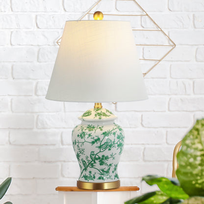 Lampe de table LED Penelope 22 Chinoiserie, bleu/blanc par JONATHAN Y