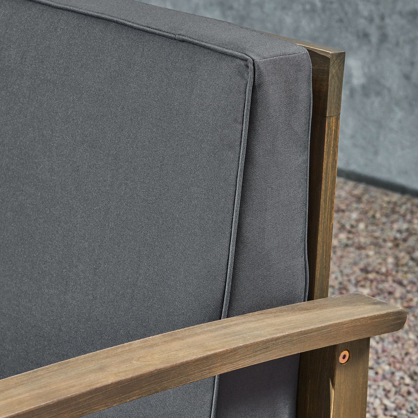 Ensemble de salon de jardin Perla en bois d'acacia, 7 pièces, par Christopher Knight Home