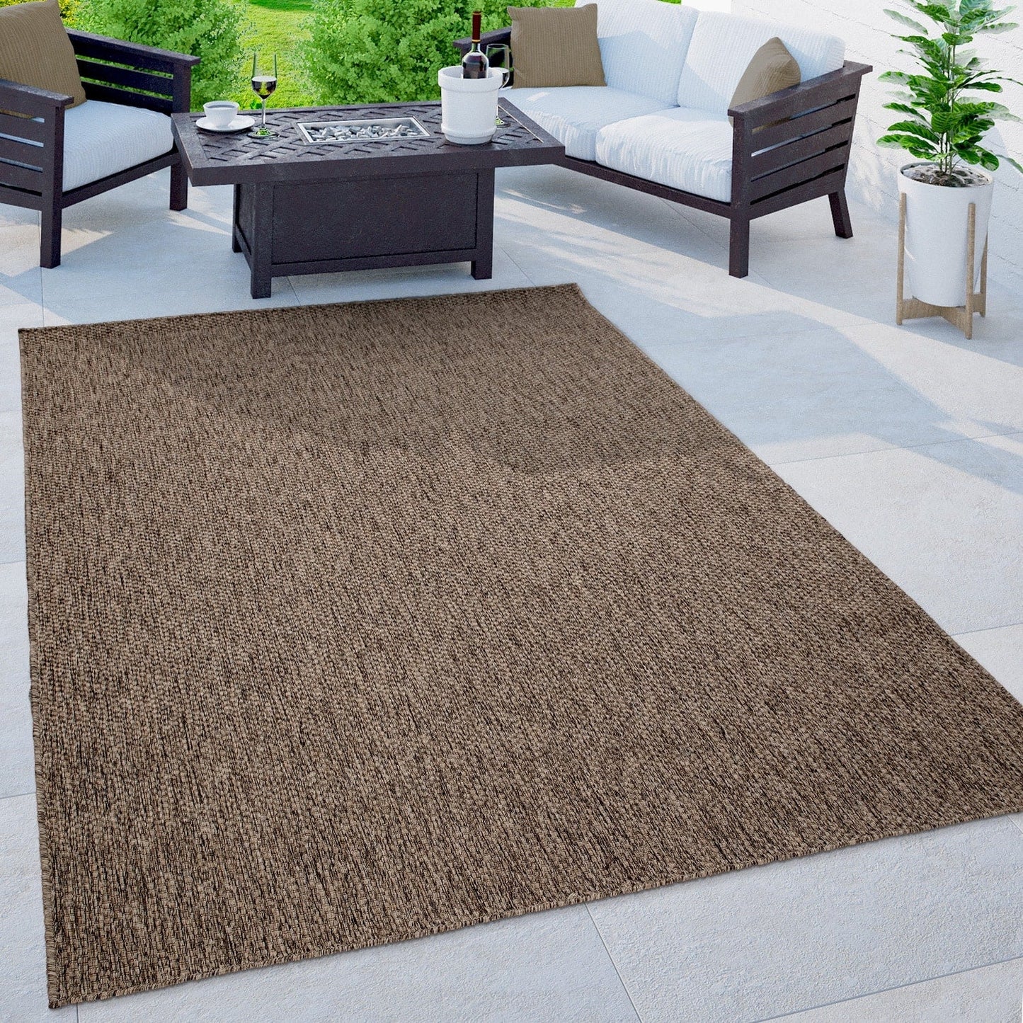 Tapis d'extérieur imperméable à motifs variés pour terrasse