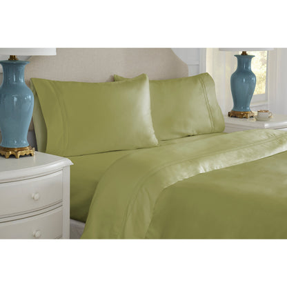 Parure de draps Pointehaven en coton à fibres longues 620 fils au pouce carré avec poche profonde