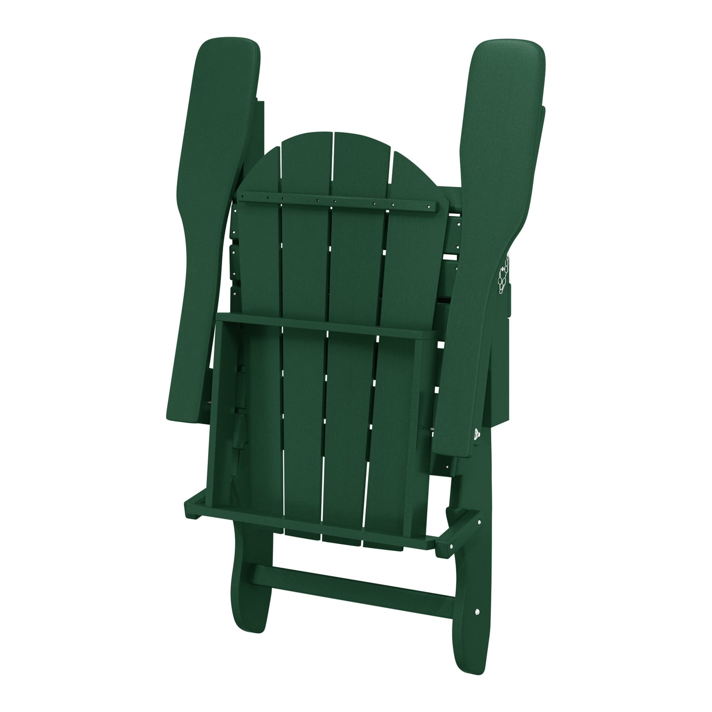 Chaise pliante Adirondack Polytrends Laguna résistante à la décoloration et aux intempéries pour patio extérieur