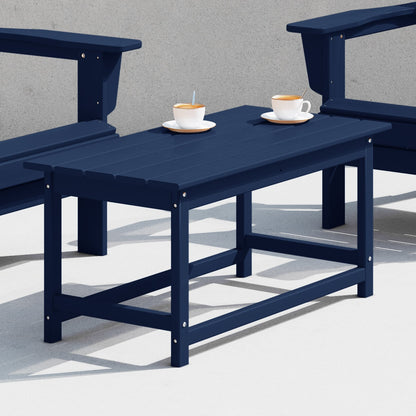 Table basse rectangulaire d'extérieur Polytrends Laguna en PEHD, toutes saisons