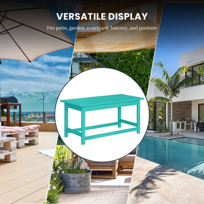 Table basse rectangulaire d'extérieur Polytrends Laguna en PEHD, toutes saisons