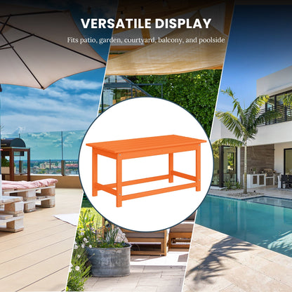 Table basse rectangulaire d'extérieur Polytrends Laguna en PEHD, toutes saisons