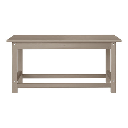 Table basse rectangulaire d'extérieur Polytrends Laguna en PEHD, toutes saisons