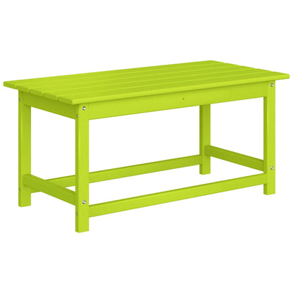 Table basse rectangulaire d'extérieur Polytrends Laguna en PEHD, toutes saisons