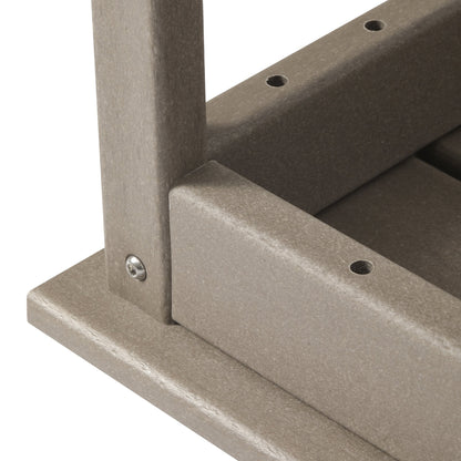 Table basse rectangulaire d'extérieur Polytrends Laguna en PEHD, toutes saisons