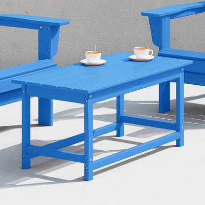 Table basse rectangulaire d'extérieur Polytrends Laguna en PEHD, toutes saisons