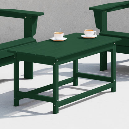 Table basse rectangulaire d'extérieur Polytrends Laguna en PEHD, toutes saisons