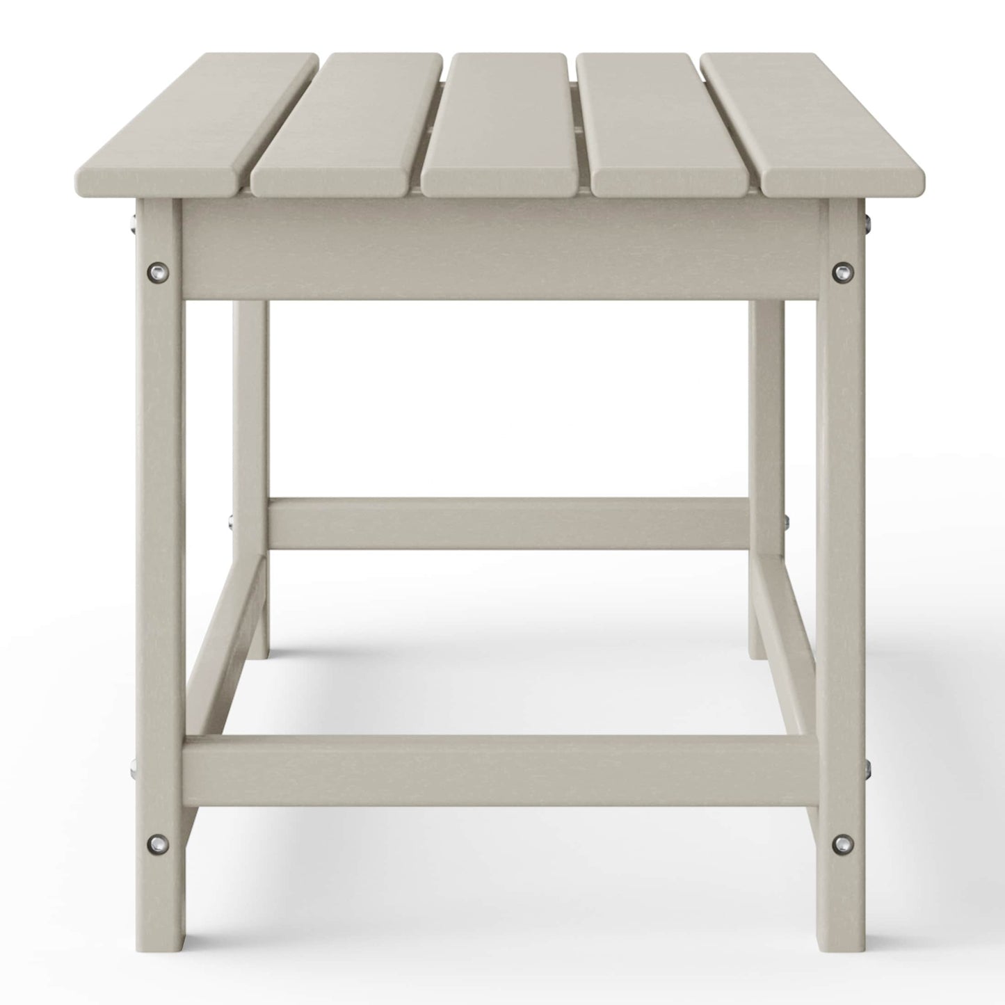 Table basse rectangulaire d'extérieur Polytrends Laguna en PEHD, toutes saisons