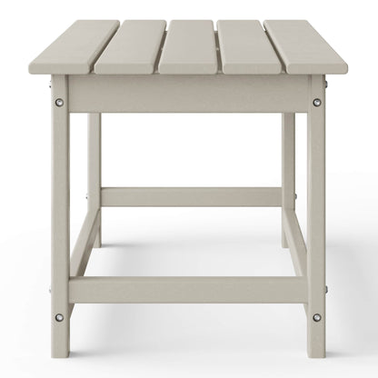 Table basse rectangulaire d'extérieur Polytrends Laguna en PEHD, toutes saisons