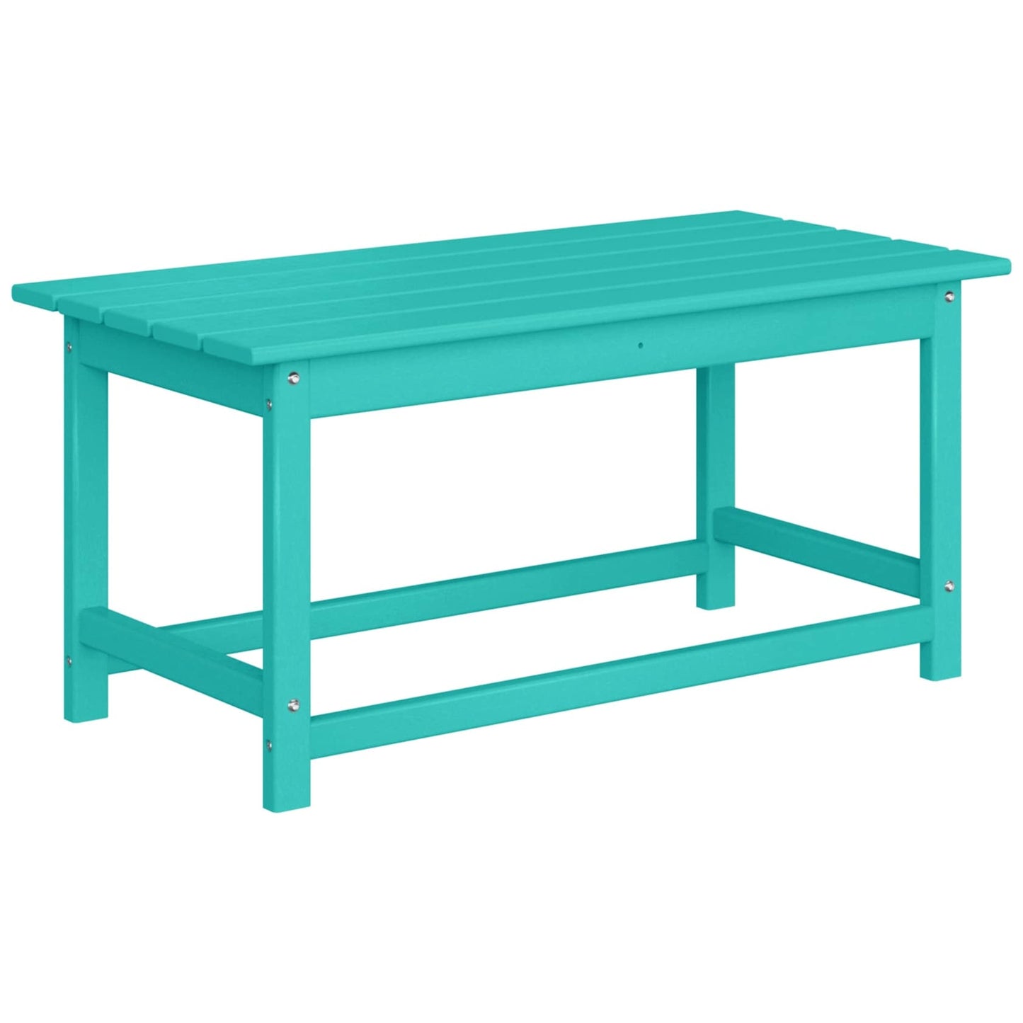 Table basse rectangulaire d'extérieur Polytrends Laguna en PEHD, toutes saisons