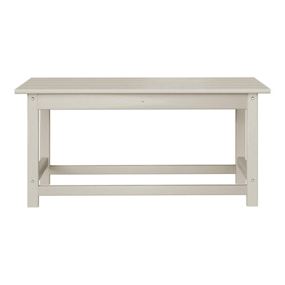 Table basse rectangulaire d'extérieur Polytrends Laguna en PEHD, toutes saisons