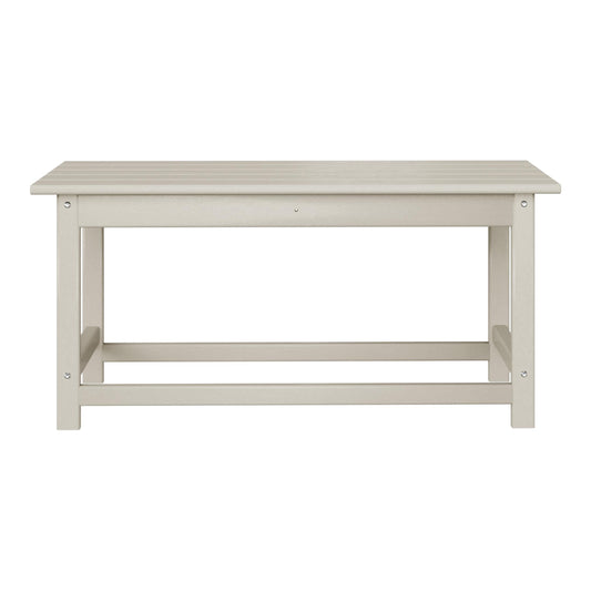 Table basse rectangulaire d'extérieur Polytrends Laguna en PEHD, toutes saisons