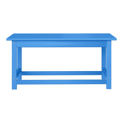 Table basse rectangulaire d'extérieur Polytrends Laguna en PEHD, toutes saisons