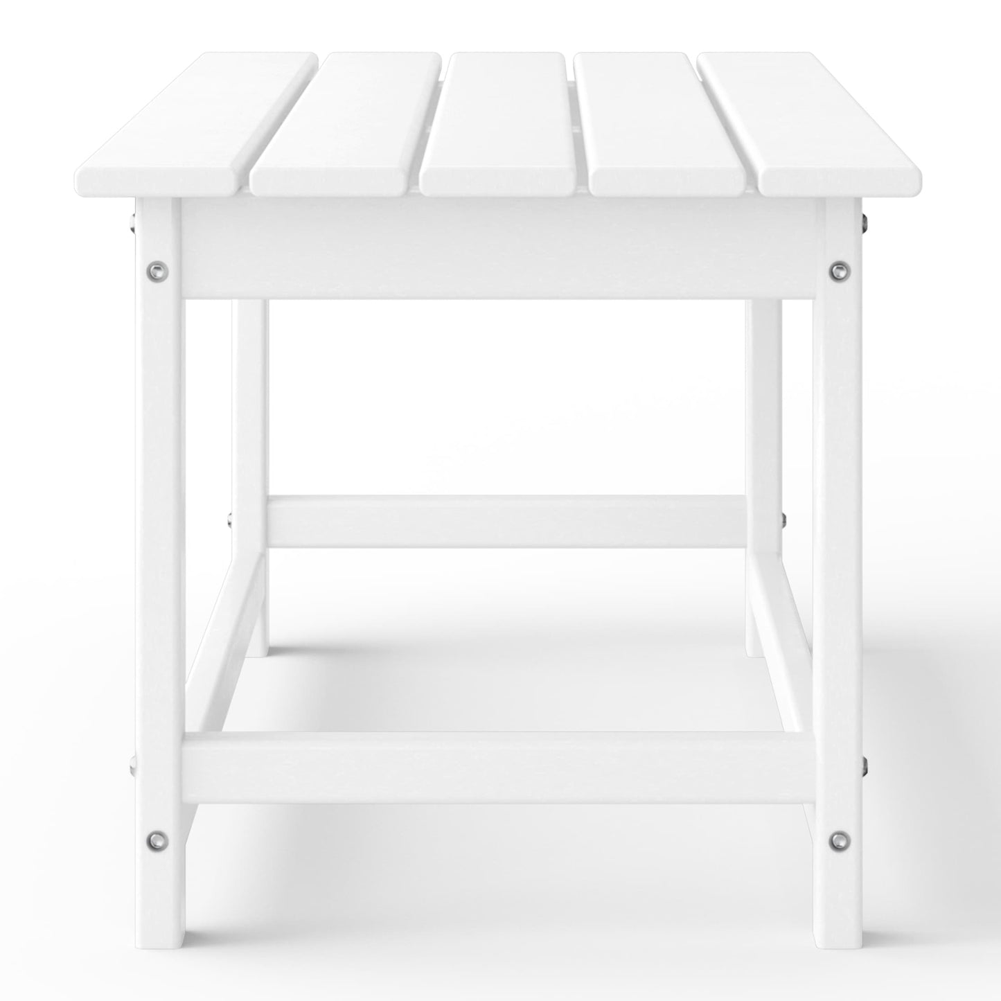 Table basse rectangulaire d'extérieur Polytrends Laguna en PEHD, toutes saisons