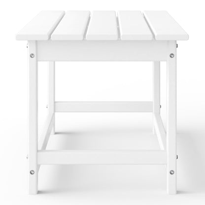 Table basse rectangulaire d'extérieur Polytrends Laguna en PEHD, toutes saisons