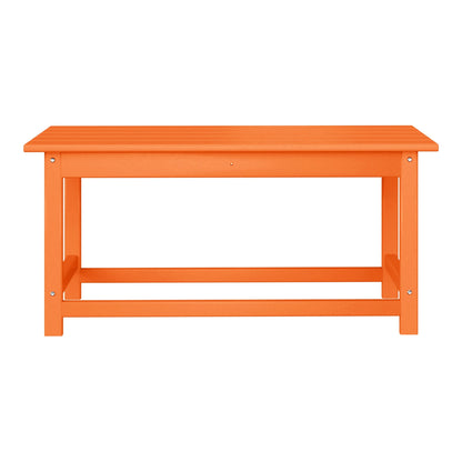 Table basse rectangulaire d'extérieur Polytrends Laguna en PEHD, toutes saisons