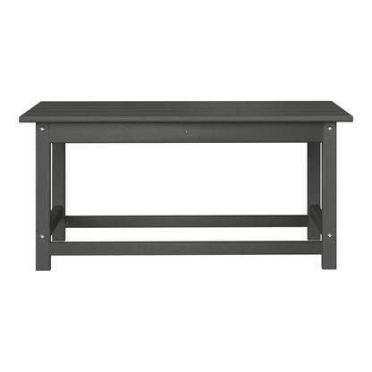 Table basse rectangulaire d'extérieur Polytrends Laguna en PEHD, toutes saisons