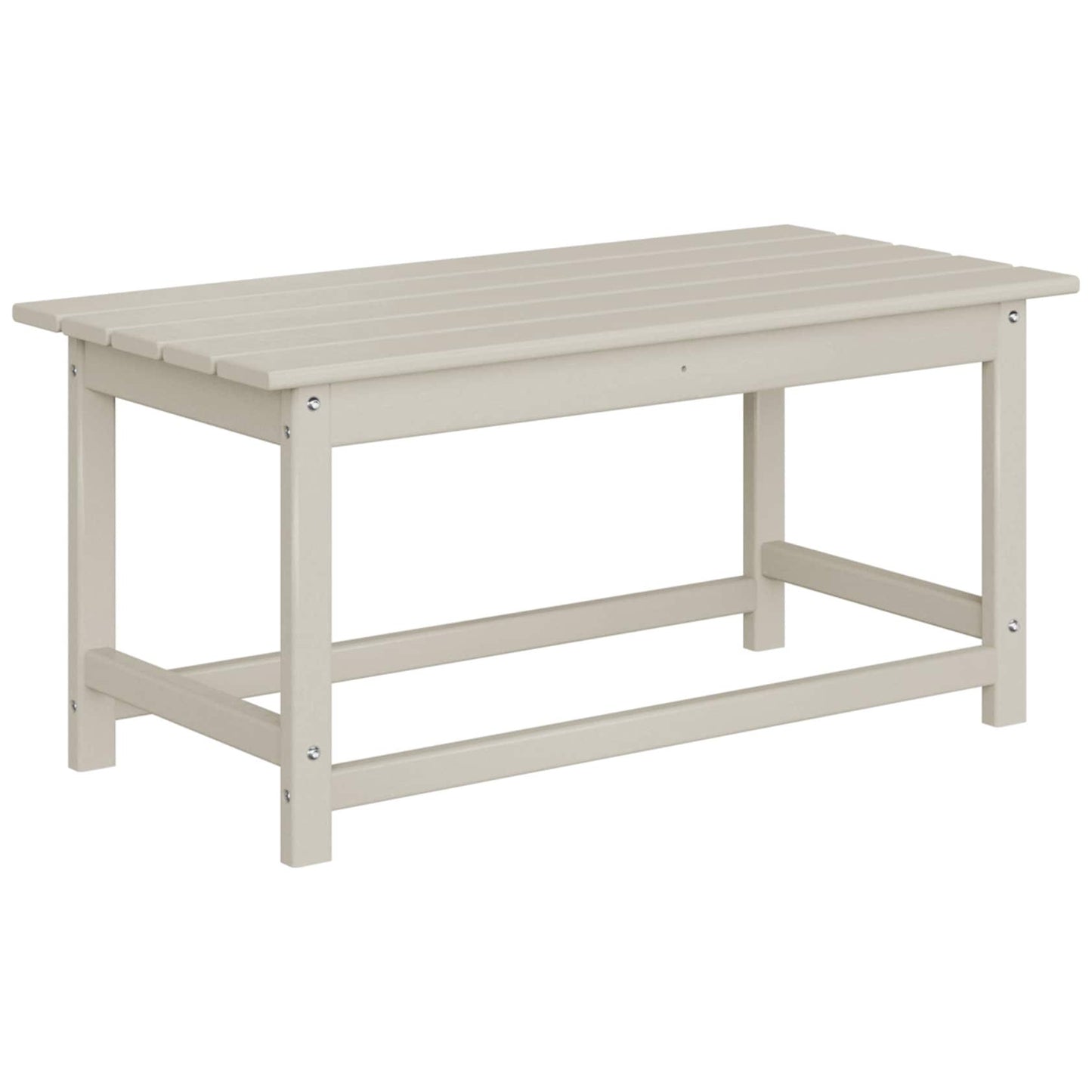 Table basse rectangulaire d'extérieur Polytrends Laguna en PEHD, toutes saisons