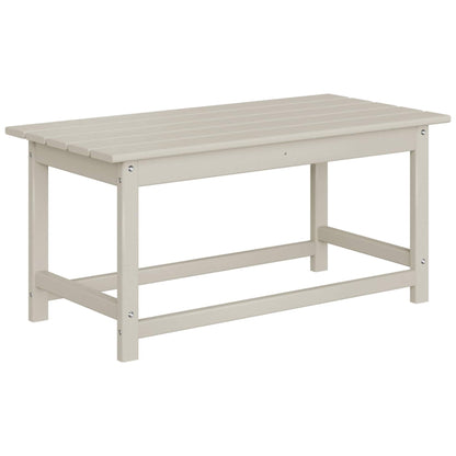 Table basse rectangulaire d'extérieur Polytrends Laguna en PEHD, toutes saisons